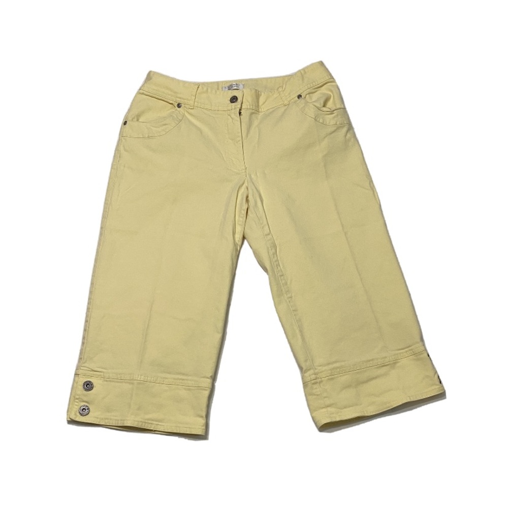 Yellow Stretch Fisher Capris